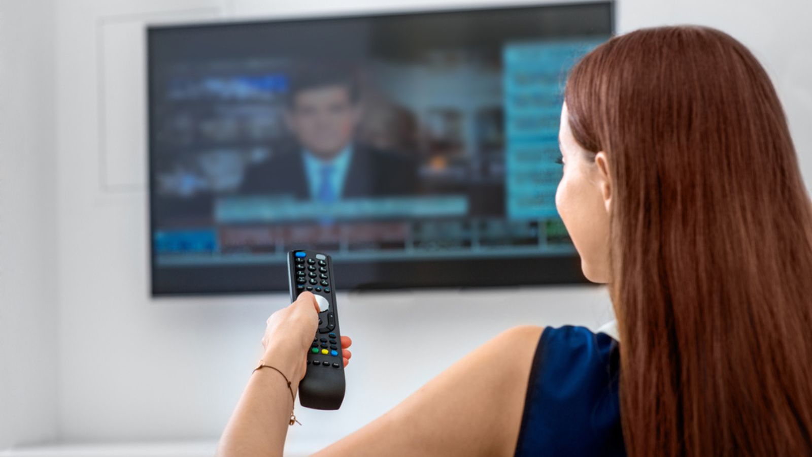 Woman watching TV